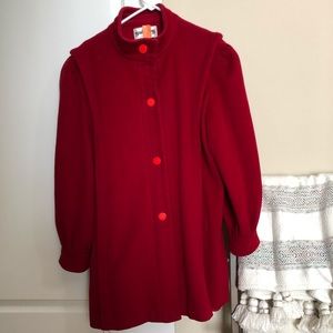 Vintage red wool coat